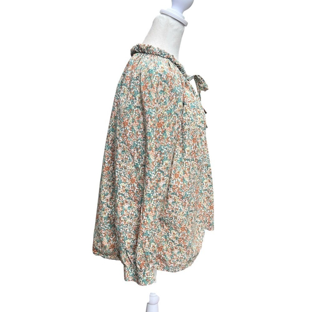 Rails Amal Cassia Tie Neck  Floral‎ Blouse Size Large Boho - Picture 5 of 7